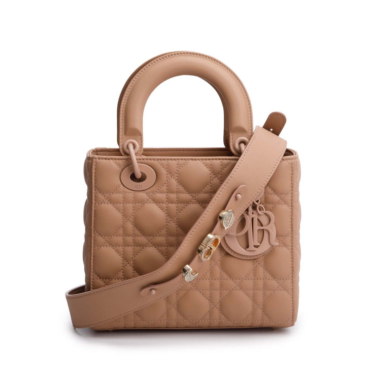 Christian Dior Pink Cannage Lambskin Leather Small Lady Dior My ABCDior Bag