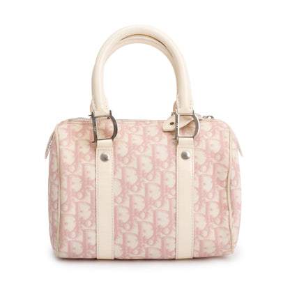 Christian Dior Pink Diorissimo Canvas Girly Trotter Boston Bag