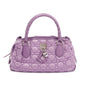 Christian Dior Purple Cannage Quilted Satin Charming Bag