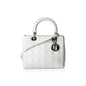 Christian Dior White Medium Lady Dior Bag