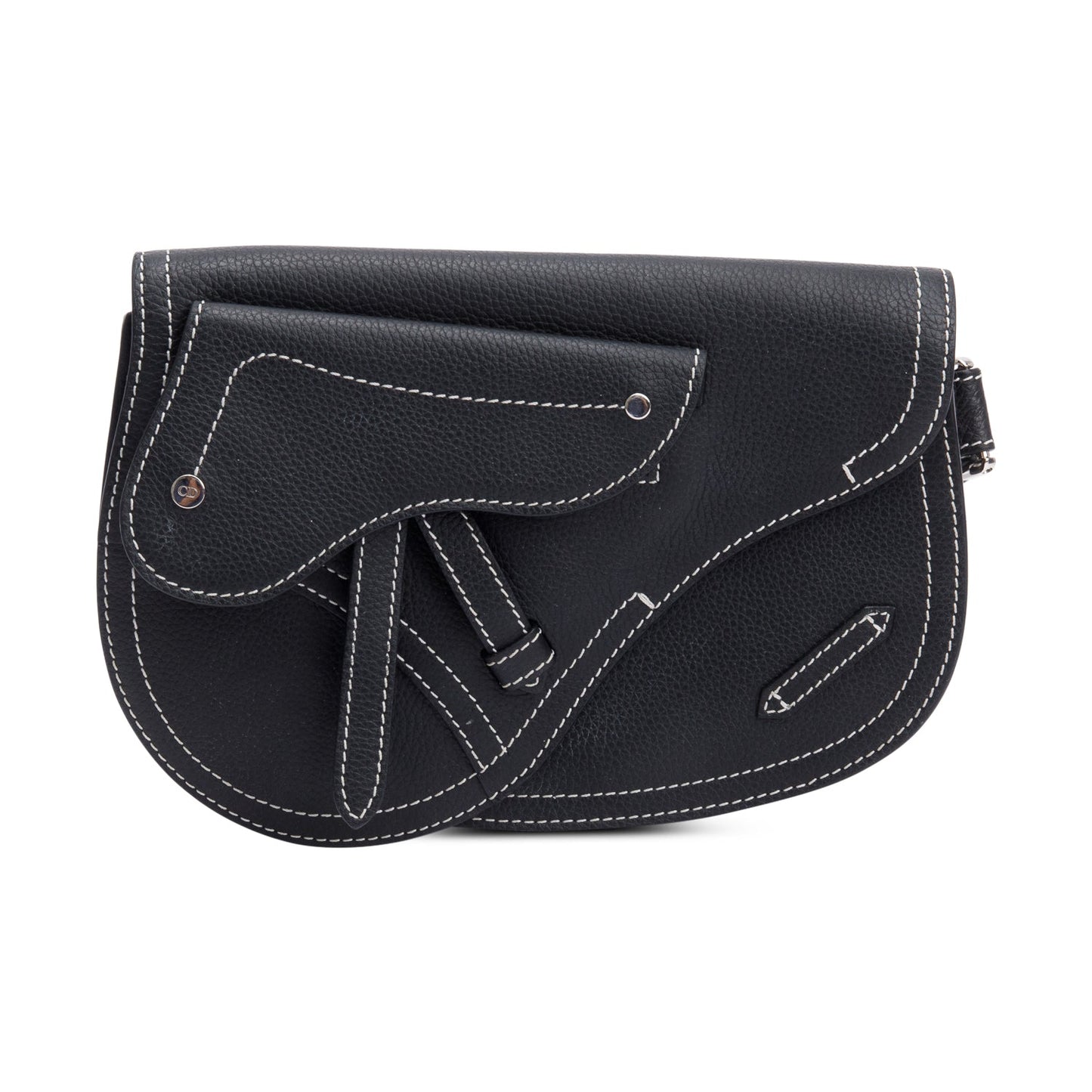 Christian Dior X Kaws Calfskin Leather Double Saddle Bag