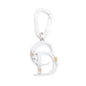 Christian Dior x Daniel Arsham White Silver Finished Metal CD Bag Charm Key Ring