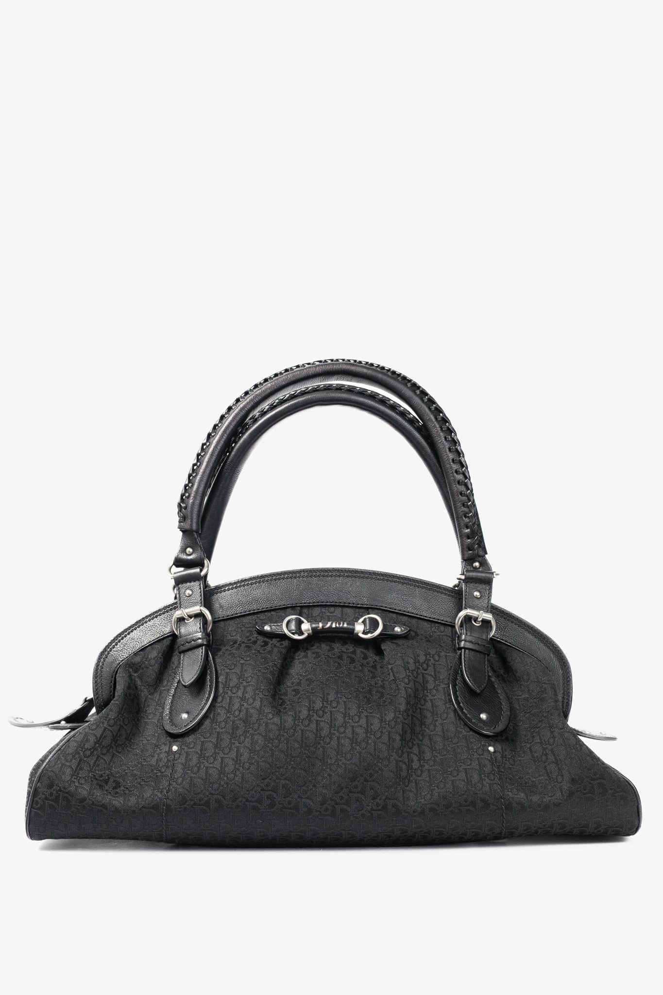 Dior Nylon Monogram Leather Canvas Handbag