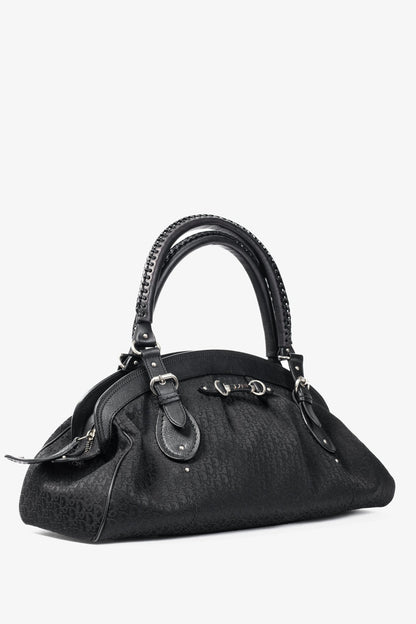 Dior Nylon Monogram Leather Canvas Handbag