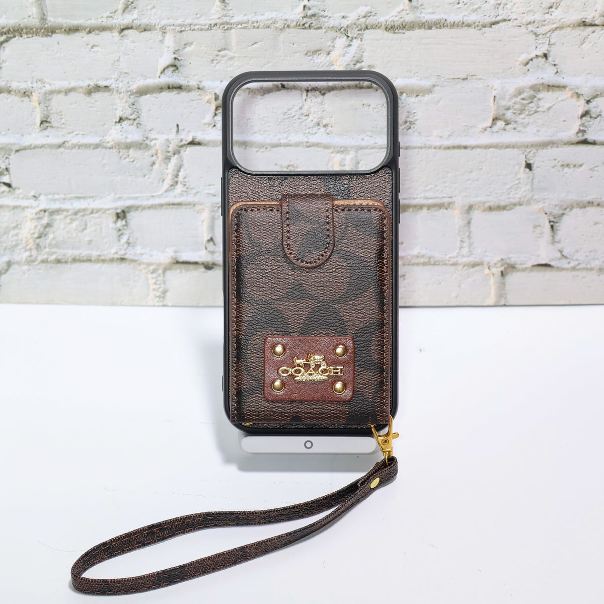 Coach Card Holder Case Iphone 12-17 / Pro / Pro Max / Plus / 18 Pro / 18 Pro Max