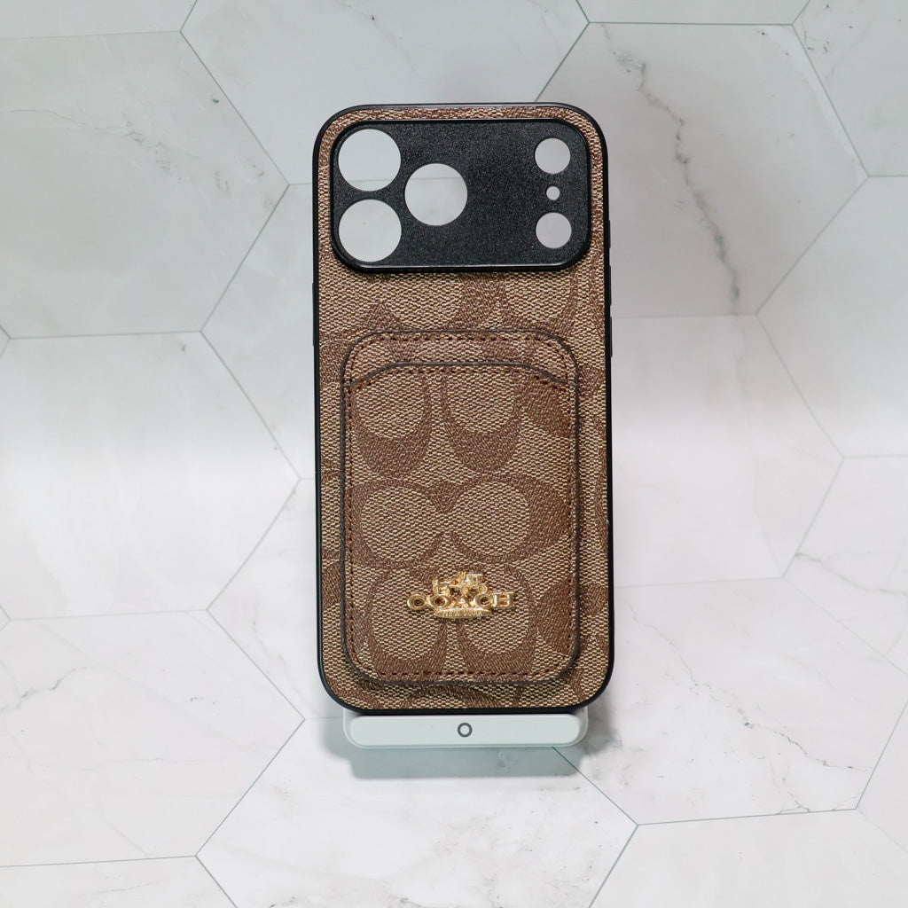 Coach Card Holder Phone Case For 1217 / Pro / Pro Max