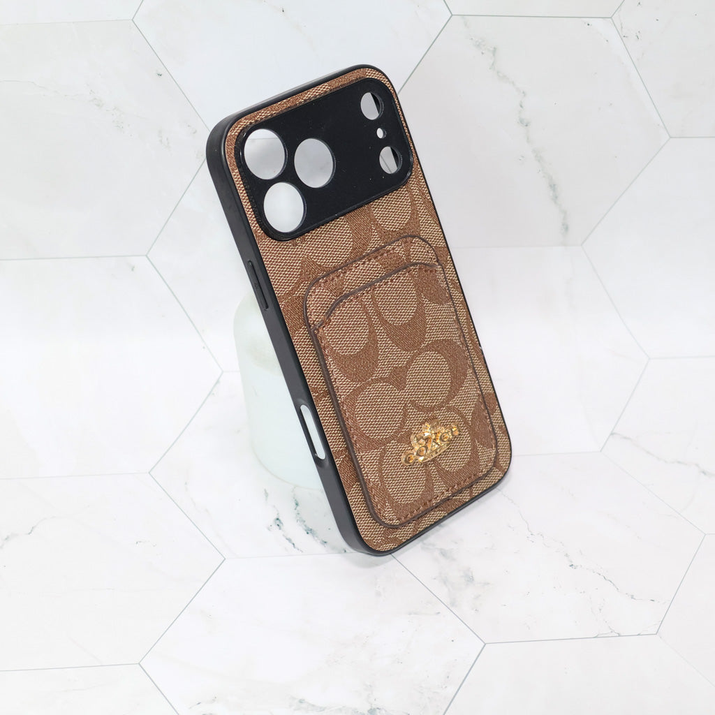 Coach Card Holder Phone Case For 1217 / Pro / Pro Max
