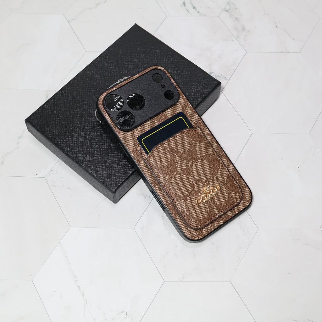 Coach Card Holder Phone Case For 1217 / Pro / Pro Max