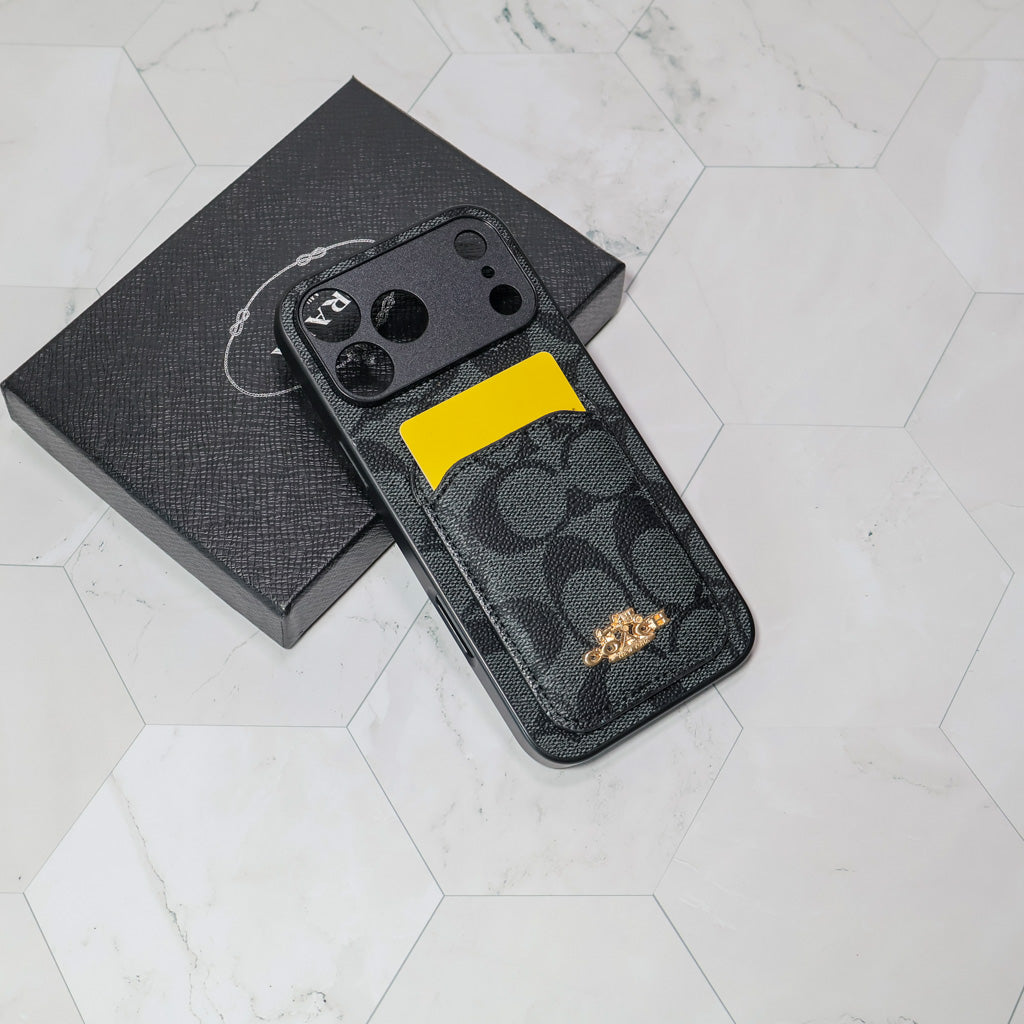 Coach Card Holder Phone Case For 1217 / Pro / Pro Max