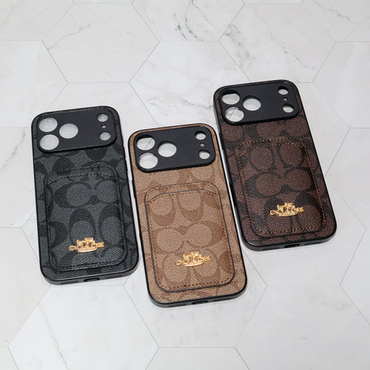Coach Card Holder Phone Case For 1217 / Pro / Pro Max