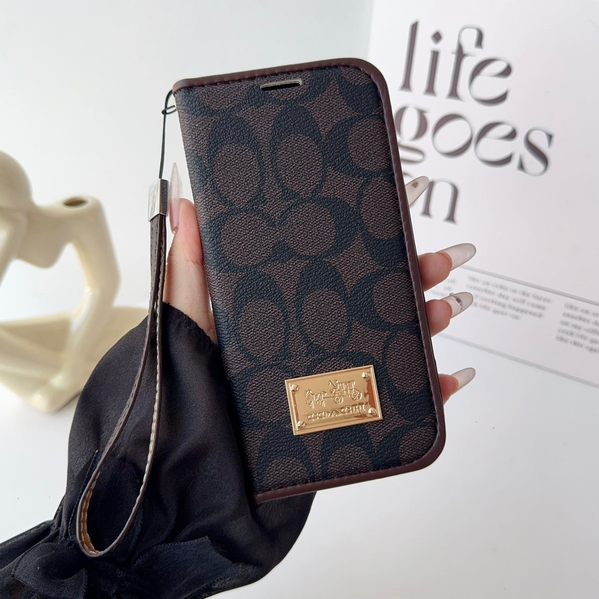 Coach Holster Wallet Case For Iphone 12-17 / Pro / Pro Max / Plus / Air / 18 Pro / 18 Pro Max