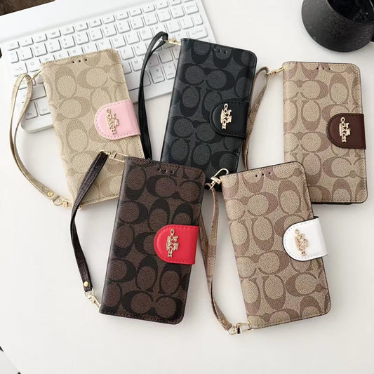 Designer Coach Phone Case Wallet Style for iPhone 12 13 14 15 16 17
