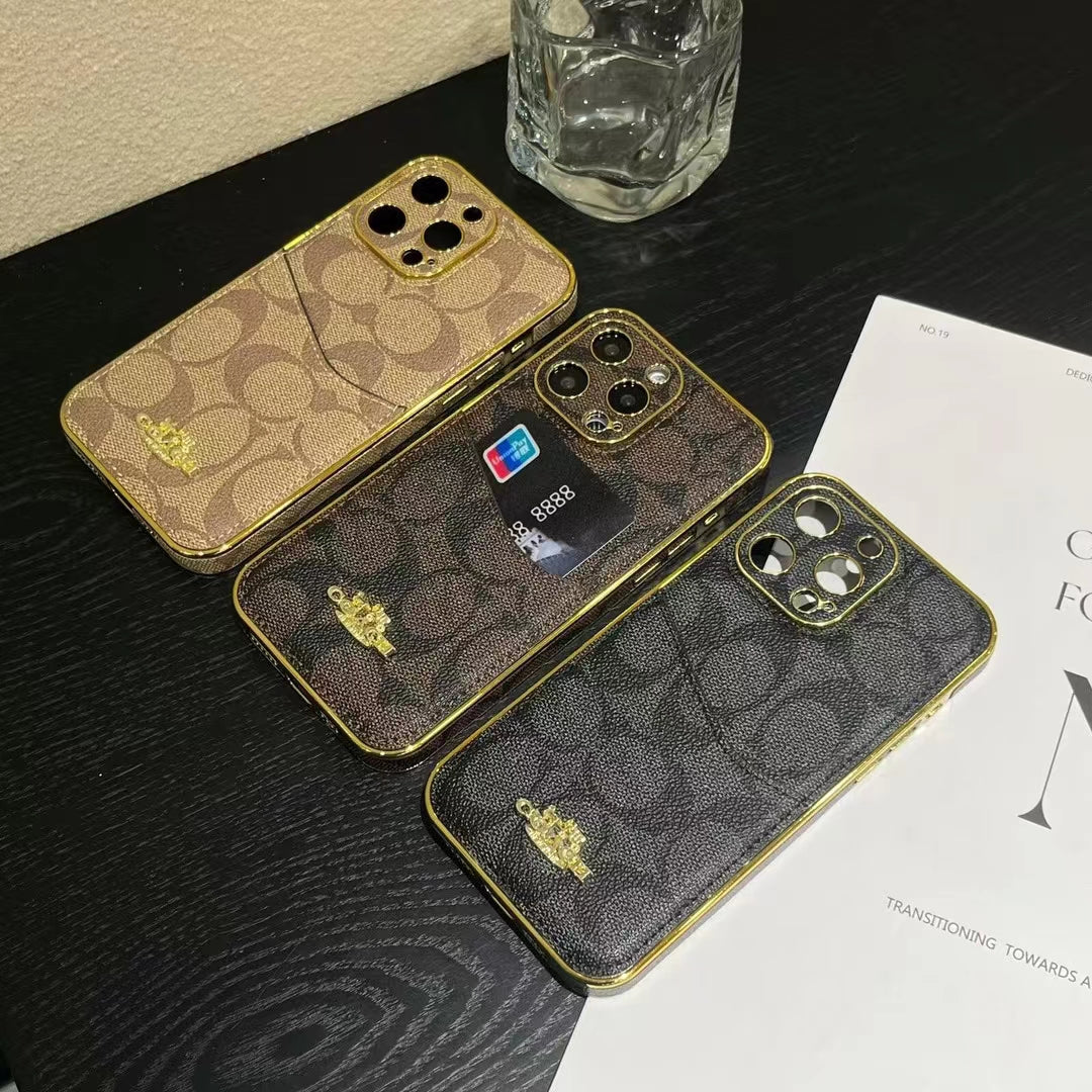 Coach Luxury Phone Case Card Holder iPhone 12 13 14 15 16