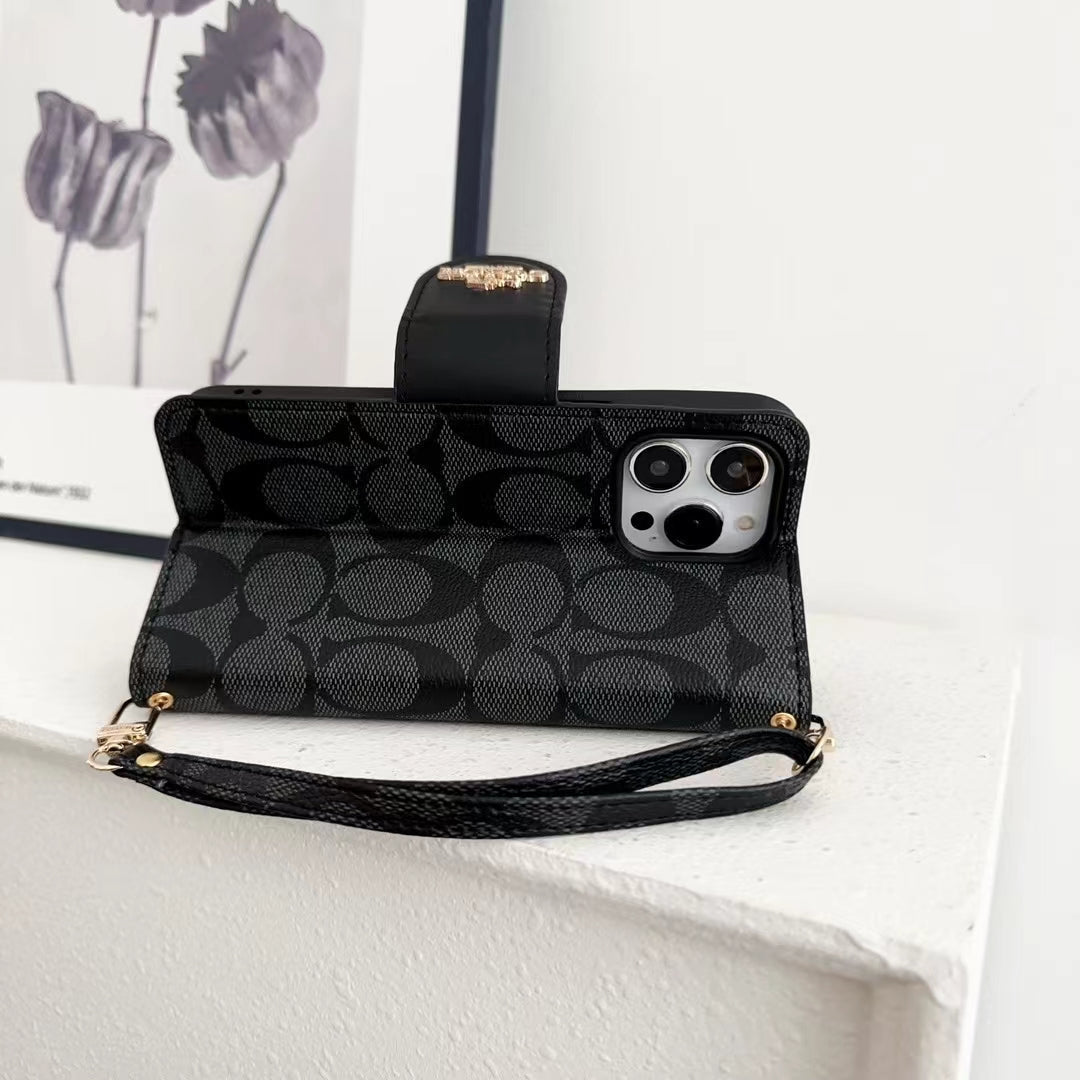 Designer Coach Phone Case Wallet Style for iPhone 12 13 14 15 16 17