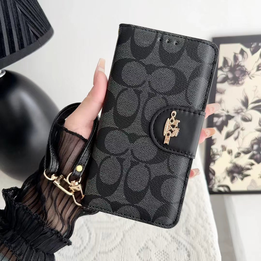 Designer Coach Phone Case Wallet Style for iPhone 12 13 14 15 16 17