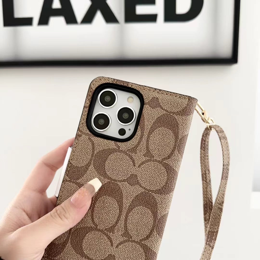 Designer Coach Phone Case Wallet Style for iPhone 12 13 14 15 16 17