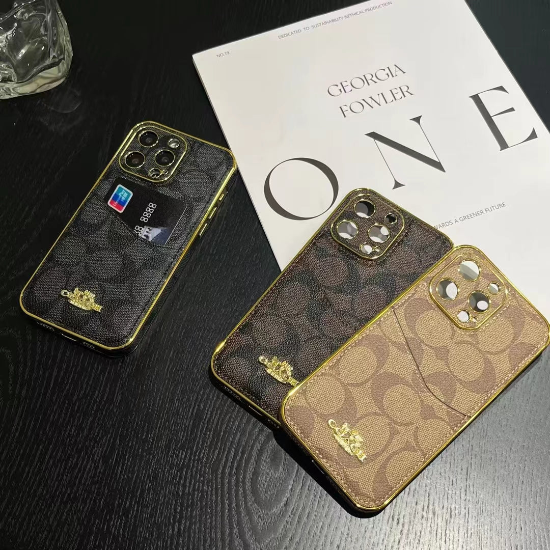 Coach Luxury Phone Case Card Holder iPhone 12 13 14 15 16