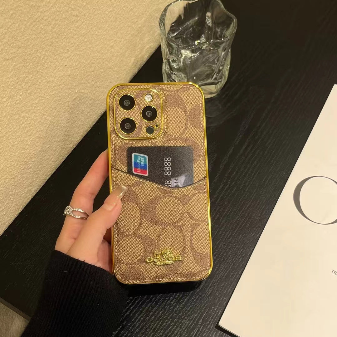 Coach Luxury Phone Case Card Holder iPhone 12 13 14 15 16