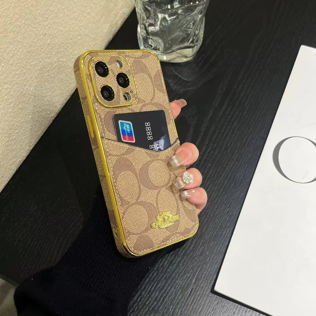 Coach Luxury Phone Case Card Holder iPhone 12 13 14 15 16