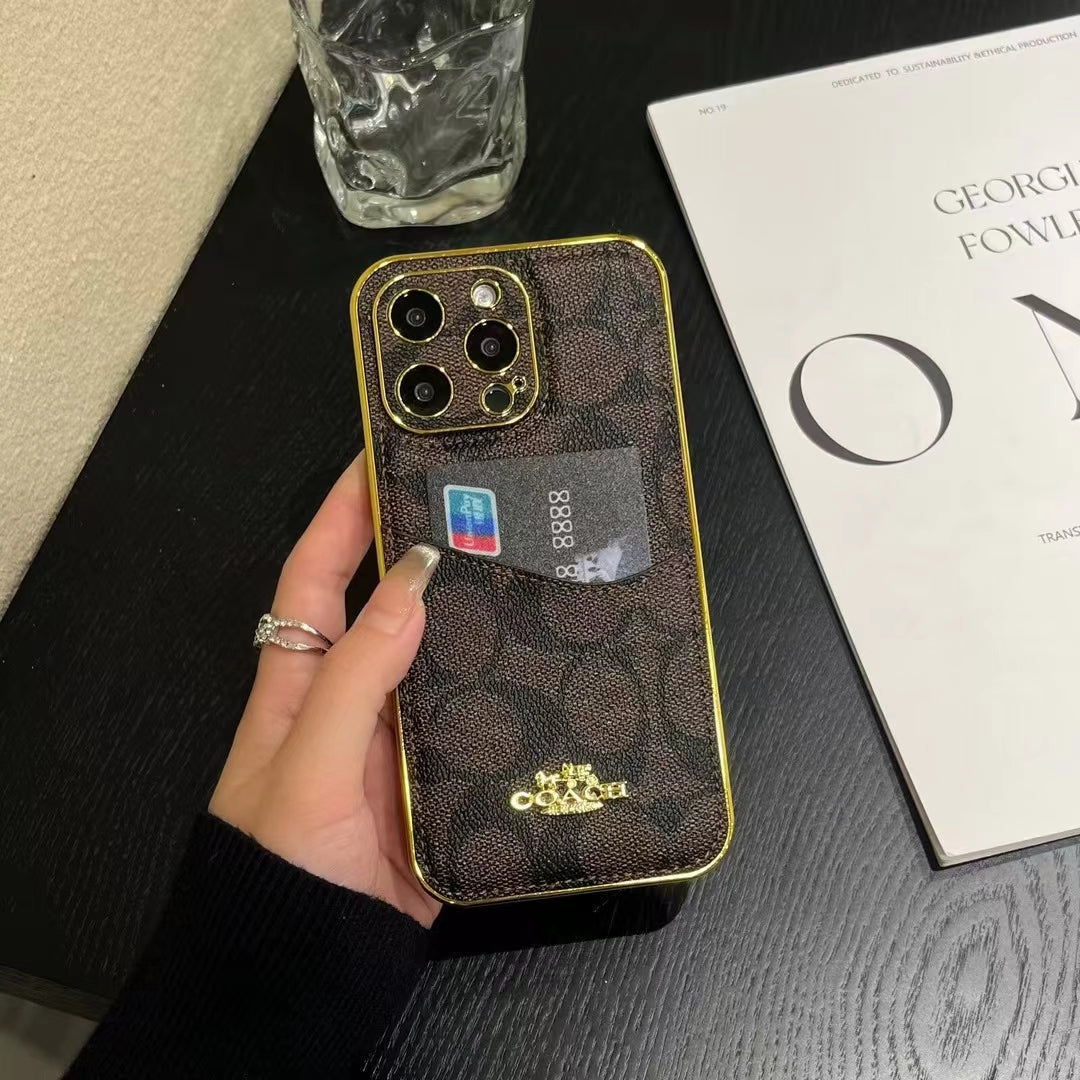 Coach Luxury Phone Case Card Holder iPhone 12 13 14 15 16