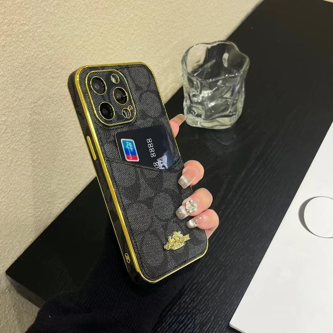 Coach Luxury Phone Case Card Holder iPhone 12 13 14 15 16