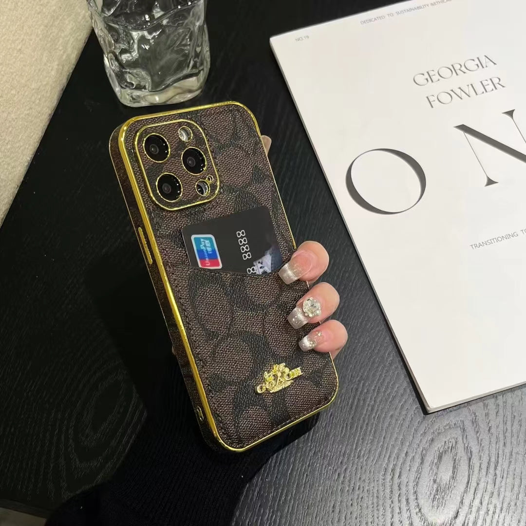 Coach Luxury Phone Case Card Holder iPhone 12 13 14 15 16