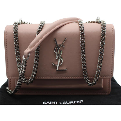 Saint Laurent Sunset Leather Red Shoulder Bag