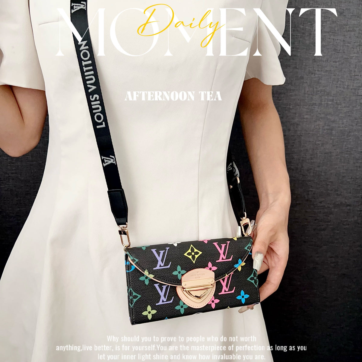 Crossbody Wallet Mini Bag Lv Style Phone Case For Iphone 13-17 / Pro / Pro Max / Plus / Air / 18 Pro / 18 Pro Max