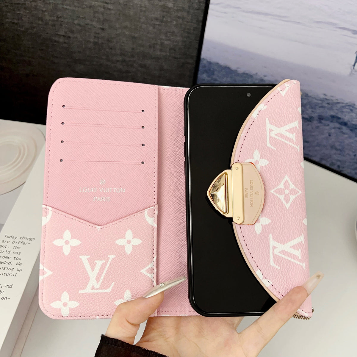 Crossbody Wallet Mini Bag Lv Style Phone Case For Iphone 13-17 / Pro / Pro Max / Plus / Air / 18 Pro / 18 Pro Max