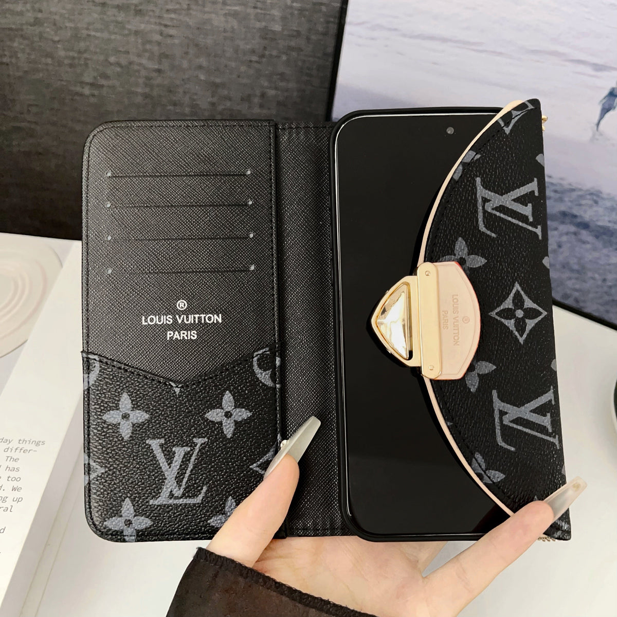 Crossbody Wallet Mini Bag Lv Style Phone Case For Iphone 13-17 / Pro / Pro Max / Plus / Air / 18 Pro / 18 Pro Max