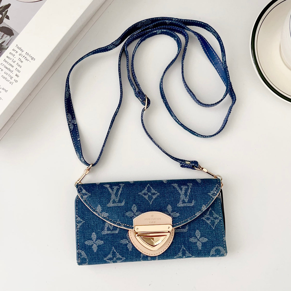 Crossbody Wallet Mini Bag Lv Style Phone Case For Iphone 13-17 / Pro / Pro Max / Plus / Air / 18 Pro / 18 Pro Max