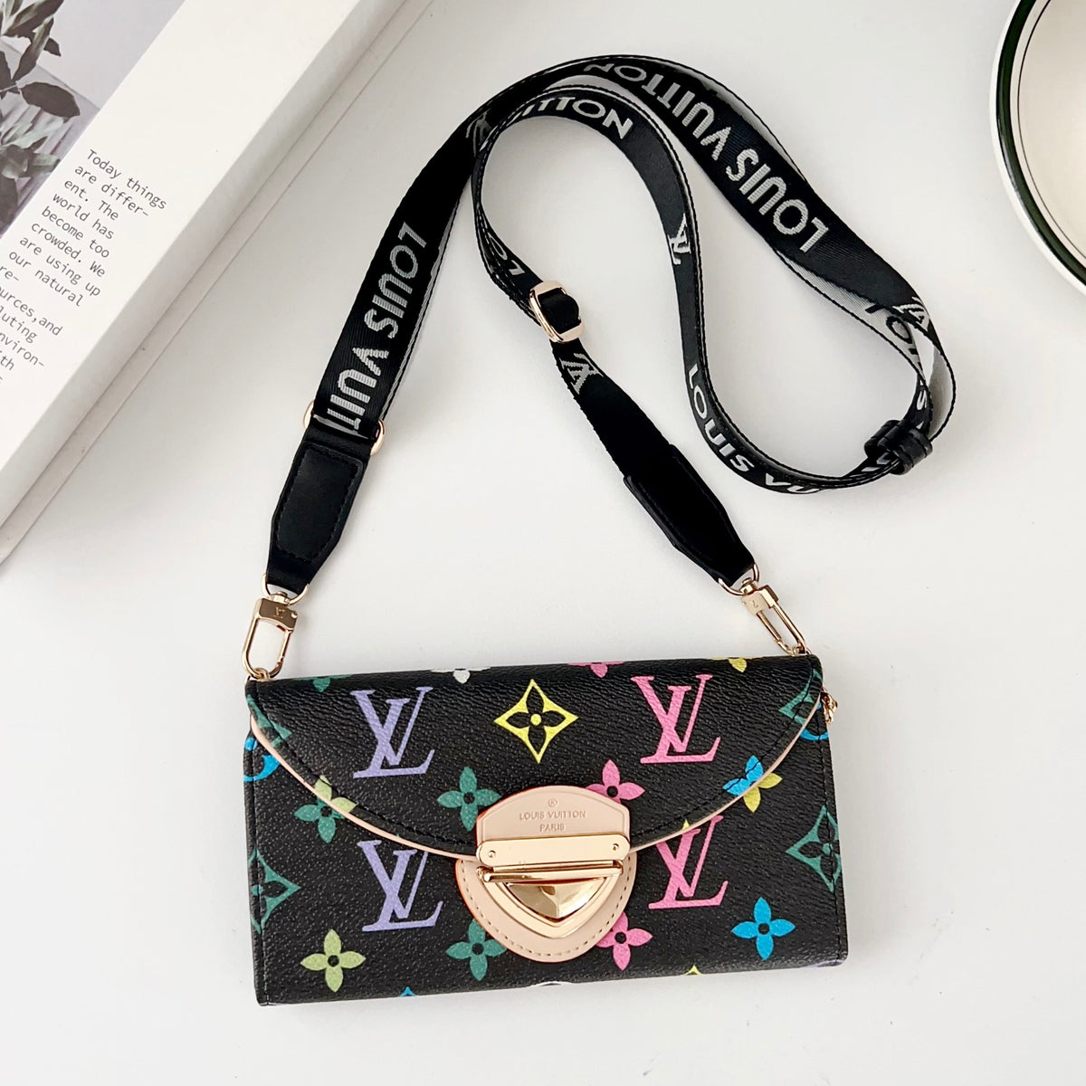 Crossbody Wallet Mini Bag Lv Style Phone Case For Iphone 13-17 / Pro / Pro Max / Plus / Air / 18 Pro / 18 Pro Max
