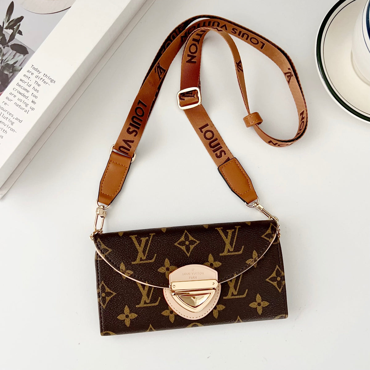 Crossbody Wallet Mini Bag Lv Style Phone Case For Iphone 13-17 / Pro / Pro Max / Plus / Air / 18 Pro / 18 Pro Max
