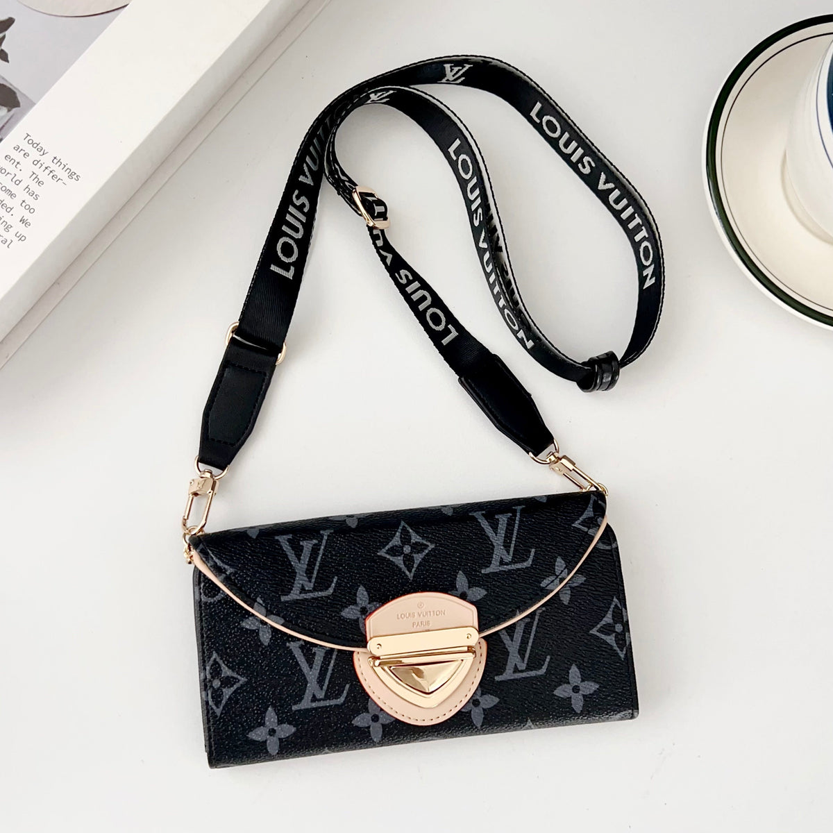 Crossbody Wallet Mini Bag Lv Style Phone Case For Iphone 13-17 / Pro / Pro Max / Plus / Air / 18 Pro / 18 Pro Max