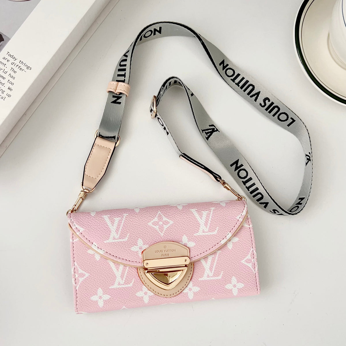 Crossbody Wallet Mini Bag Lv Style Phone Case For Iphone 13-17 / Pro / Pro Max / Plus / Air / 18 Pro / 18 Pro Max