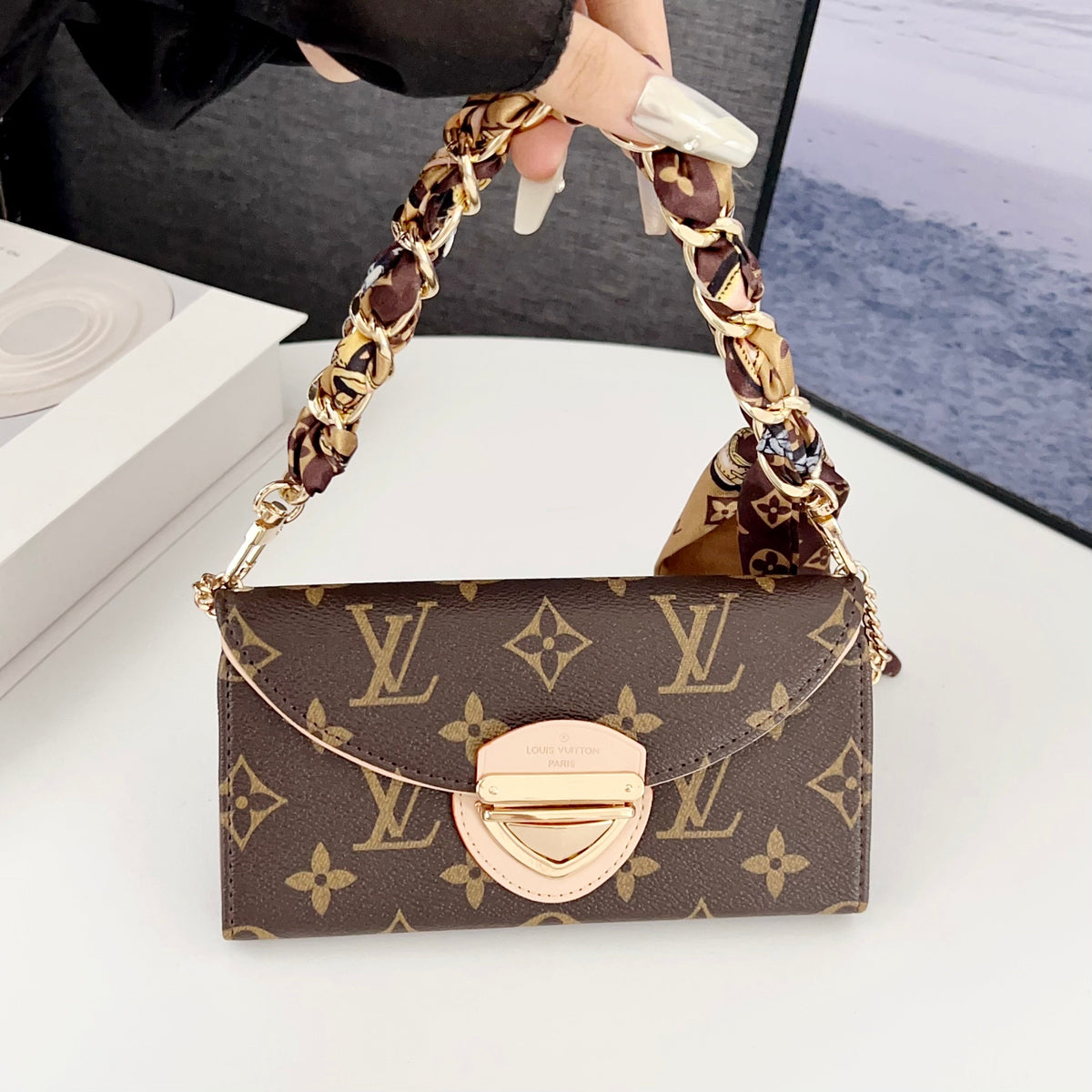 Crossbody Wallet Mini Bag Lv Style Phone Case For Iphone 13-17 / Pro / Pro Max / Plus / Air / 18 Pro / 18 Pro Max