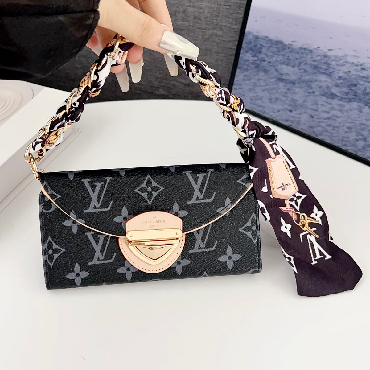 Crossbody Wallet Mini Bag Lv Style Phone Case For Iphone 13-17 / Pro / Pro Max / Plus / Air / 18 Pro / 18 Pro Max