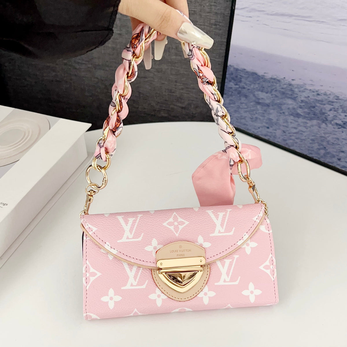 Crossbody Wallet Mini Bag Lv Style Phone Case For Iphone 13-17 / Pro / Pro Max / Plus / Air / 18 Pro / 18 Pro Max