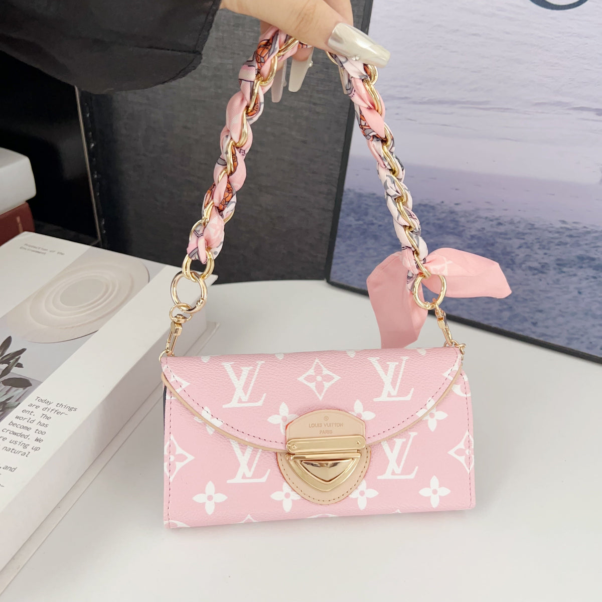 Crossbody Wallet Mini Bag Lv Style Phone Case For Iphone 13-17 / Pro / Pro Max / Plus / Air / 18 Pro / 18 Pro Max