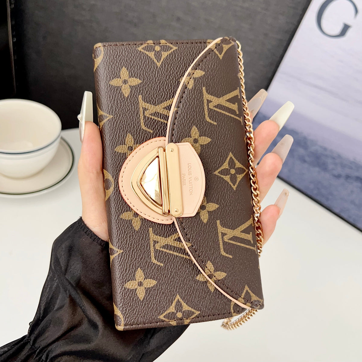 Crossbody Wallet Mini Bag Lv Style Phone Case For Iphone 13-17 / Pro / Pro Max / Plus / Air / 18 Pro / 18 Pro Max