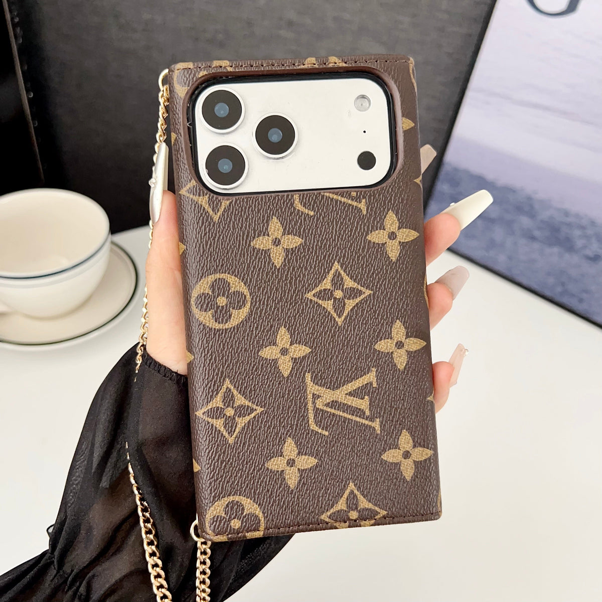 Crossbody Wallet Mini Bag Lv Style Phone Case For Iphone 13-17 / Pro / Pro Max / Plus / Air / 18 Pro / 18 Pro Max