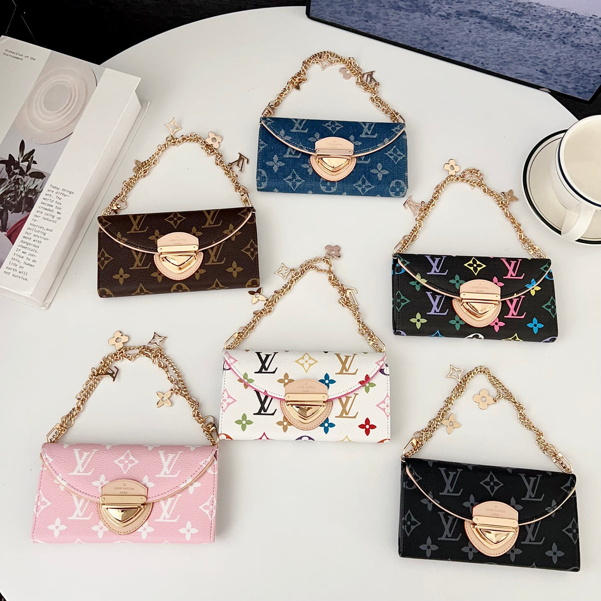 Crossbody Wallet Mini Bag Lv Style Phone Case For Iphone 13-17 / Pro / Pro Max / Plus / Air / 18 Pro / 18 Pro Max