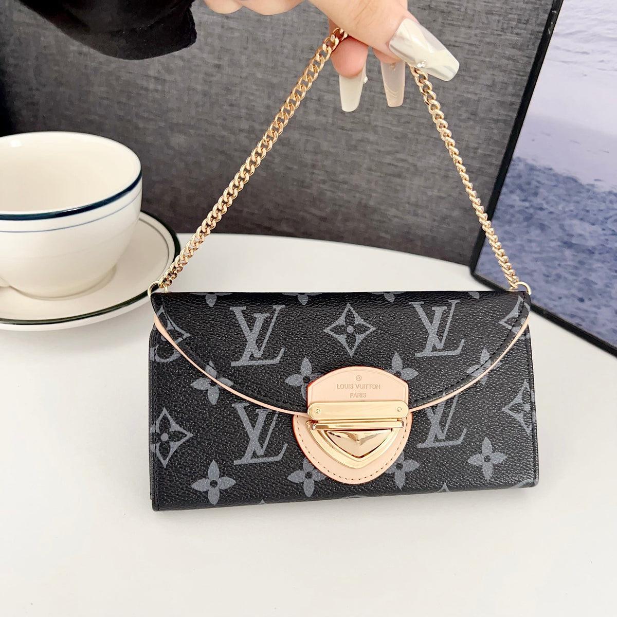 Crossbody Wallet Mini Bag Lv Style Phone Case For Iphone 13-17 / Pro / Pro Max / Plus / Air / 18 Pro / 18 Pro Max
