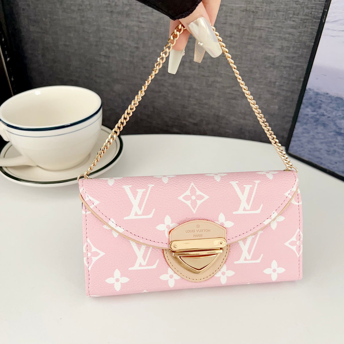 Crossbody Wallet Mini Bag Lv Style Phone Case For Iphone 13-17 / Pro / Pro Max / Plus / Air / 18 Pro / 18 Pro Max