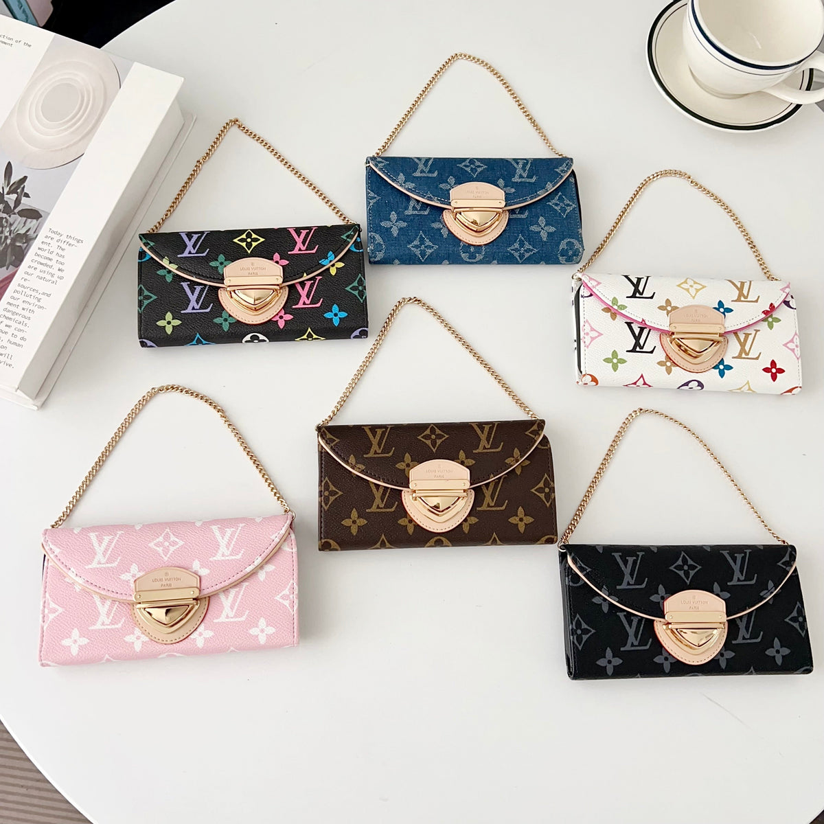 Crossbody Wallet Mini Bag Lv Style Phone Case For Iphone 13-17 / Pro / Pro Max / Plus / Air / 18 Pro / 18 Pro Max