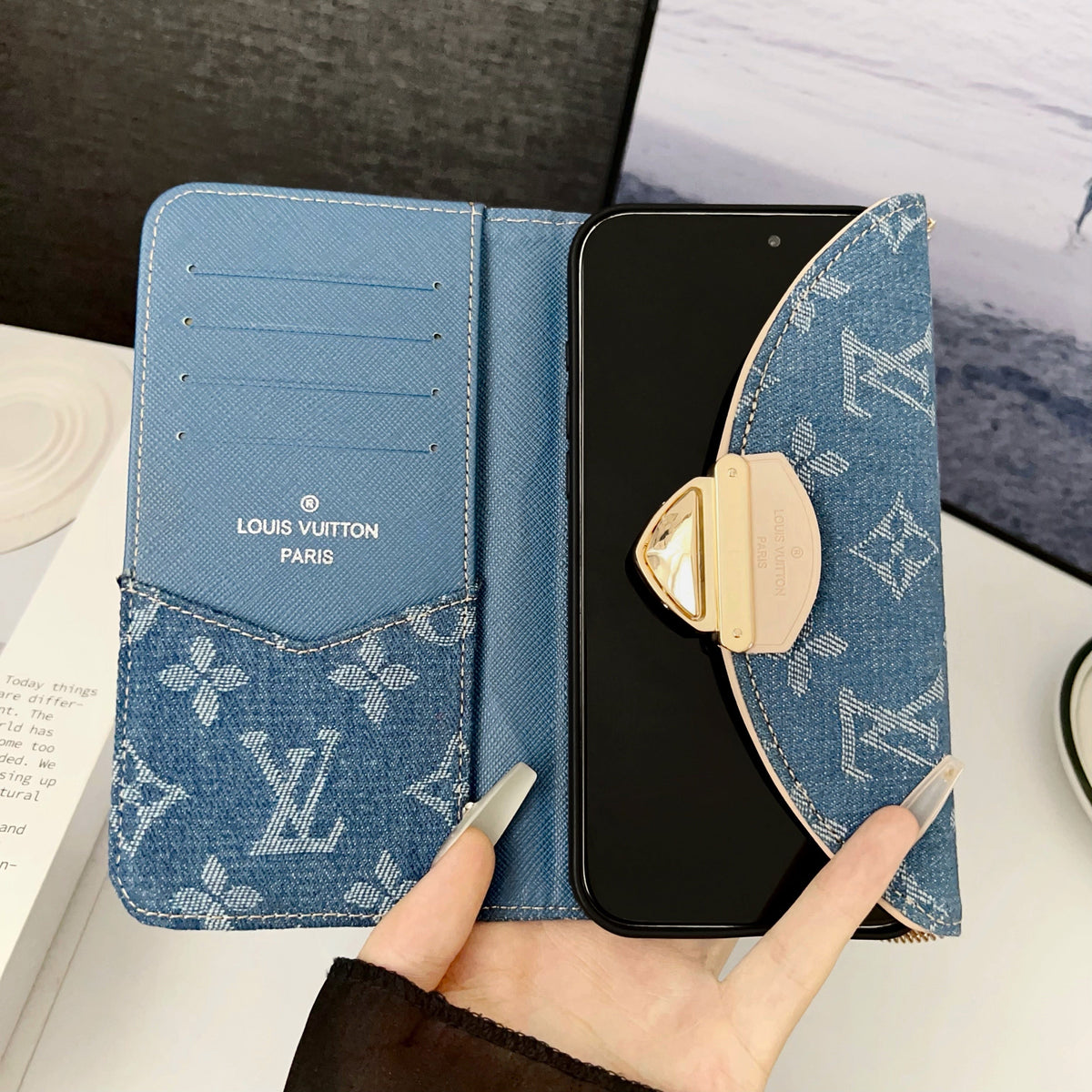 Crossbody Wallet Mini Bag Lv Style Phone Case For Iphone 13-17 / Pro / Pro Max / Plus / Air / 18 Pro / 18 Pro Max