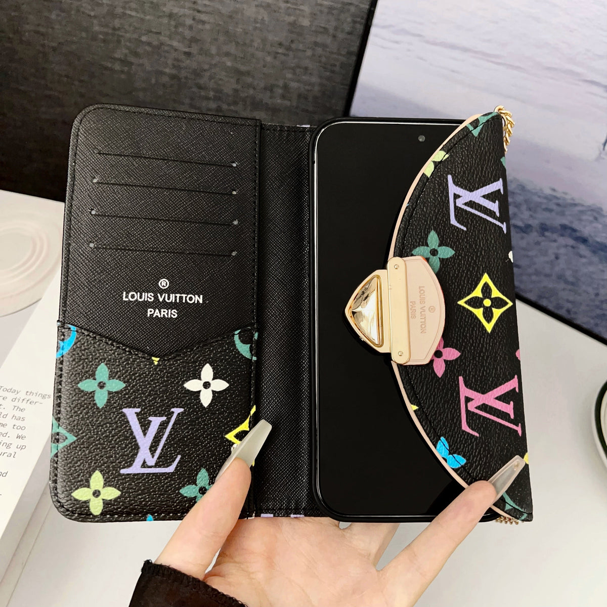 Crossbody Wallet Mini Bag Lv Style Phone Case For Iphone 13-17 / Pro / Pro Max / Plus / Air / 18 Pro / 18 Pro Max