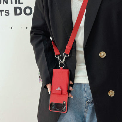 Crossbody Wallet Case Prada Style Samsung Z Flip 3/4/5/6/7