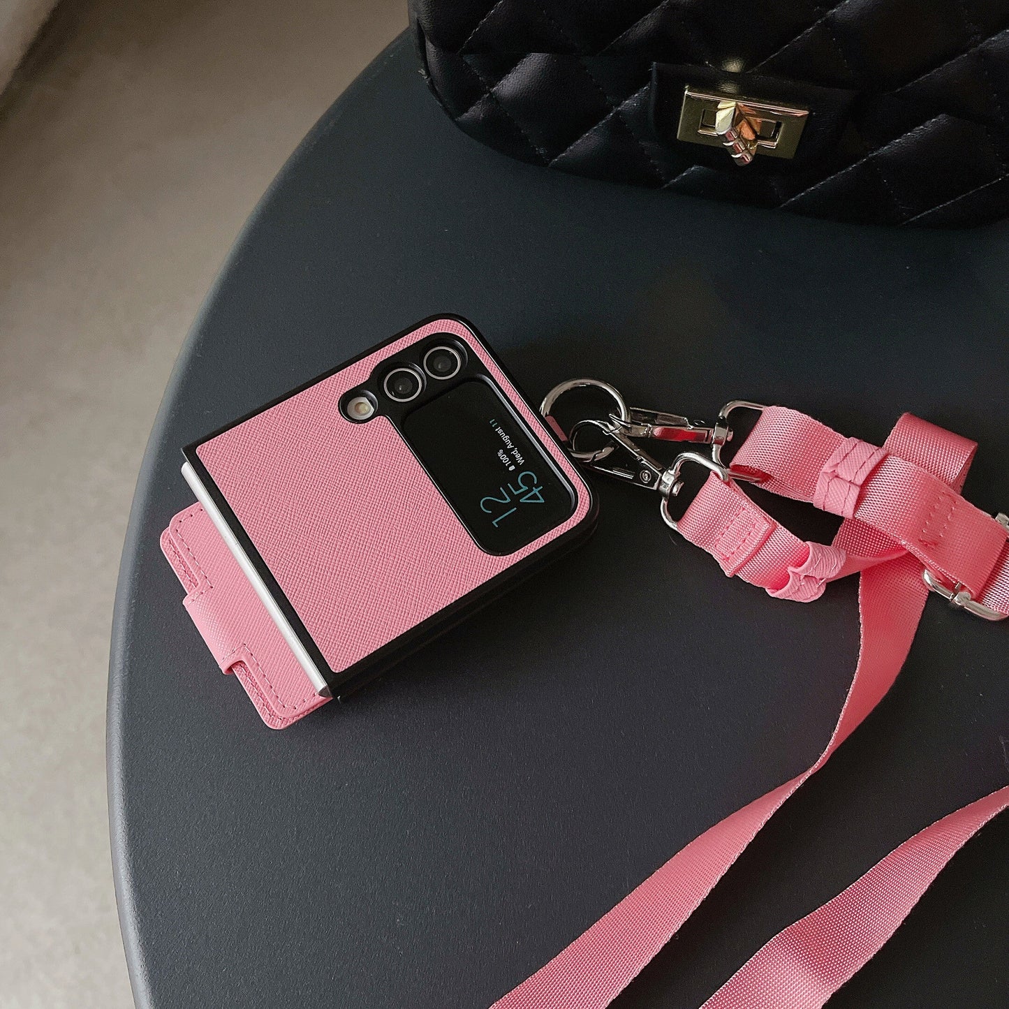 Crossbody Wallet Case Prada Style Samsung Z Flip 3/4/5/6/7