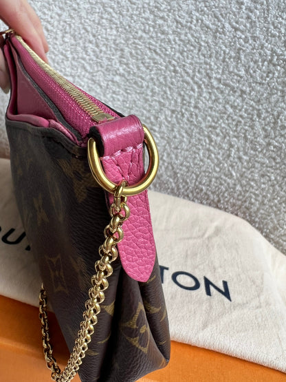 Louis Vuitton Pink and Monogram Pallas Pochette